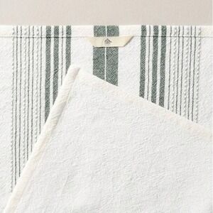 Hearth & Hand Magnolia Flour‎ Sack Kitchen Towel Dishtowel Green & Cream Stripes
